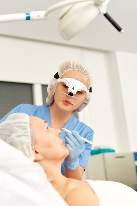 Woman in a hospital undergoing the clarifix procedure.